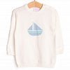 Coastal Comfort Boy Sweater, White