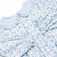 Blue Berry Blooms Diaper Set, Blue