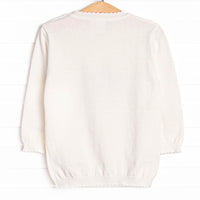 Coastal Comfort Girl Sweater, White