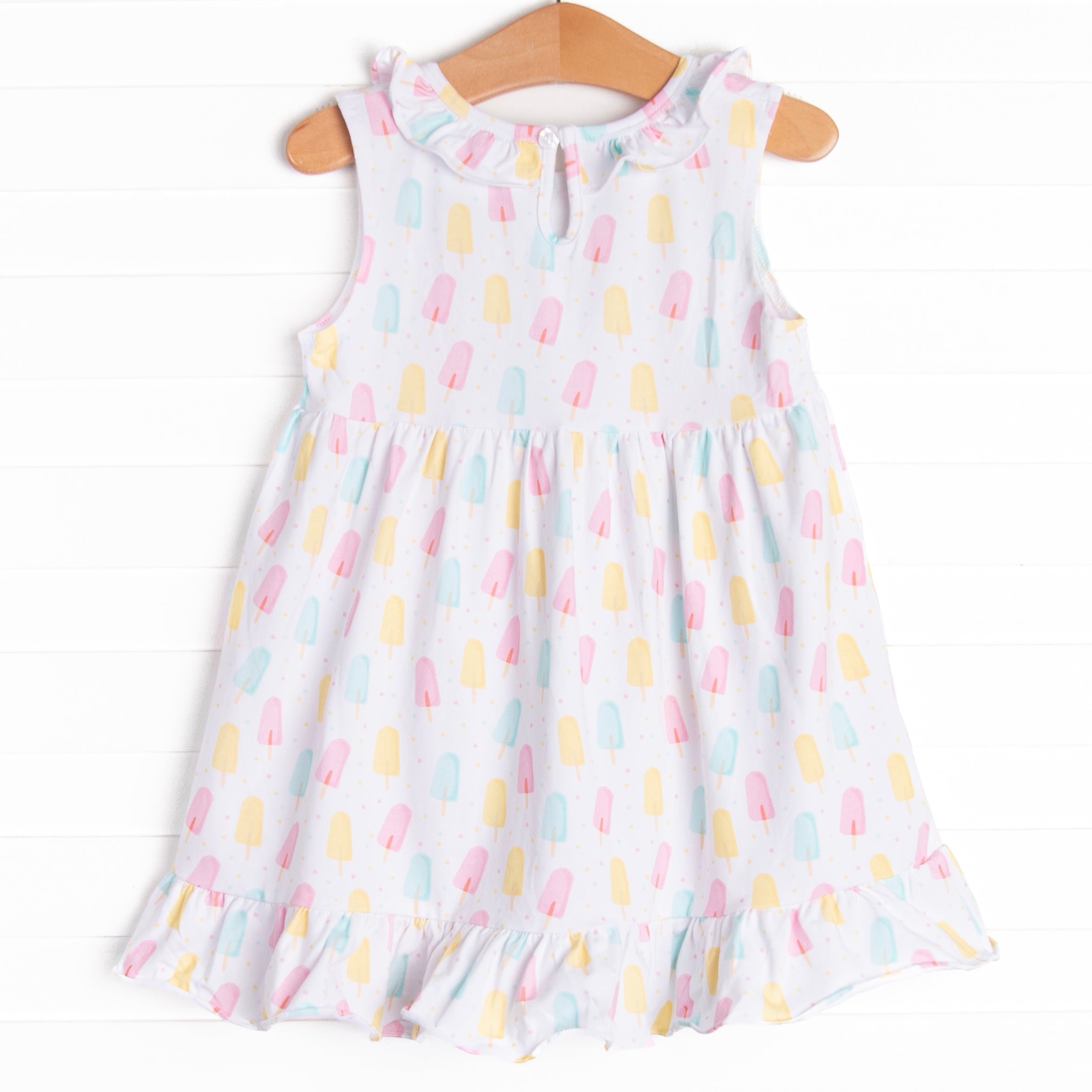 Girl's Popsicle Polka Dots Dress in Pink size 24M | Stitchy Fish Girl's Popsicle Polka Dots Dress in Pink size 24M | Stitchy Fish