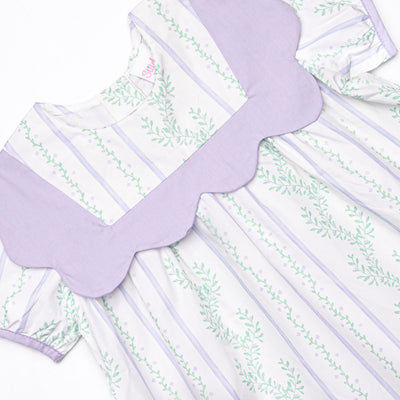 Wisteria Lanes Bubble Romper, Purple