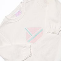 Coastal Comfort Girl Sweater, White