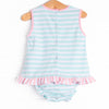 Mint to Be A Wildflower Applique Diaper Set, Mint Stripe