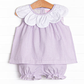 Spring Stripes Bloomer Set, Purple