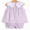 Spring Stripes Bloomer Set, Purple