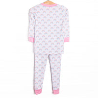 Rainbow Wonders Bamboo Pajama Set, Pink