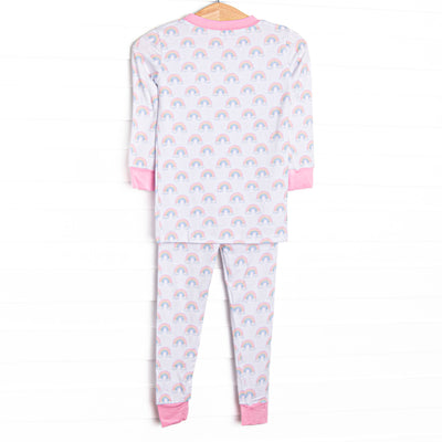 Rainbow Wonders Bamboo Pajama Set, Pink