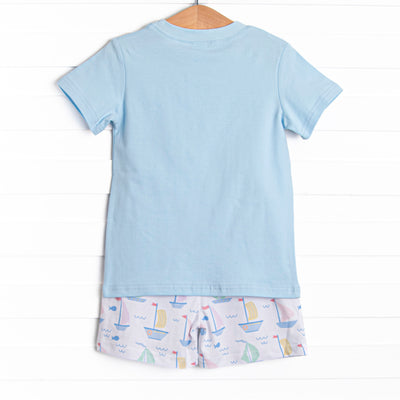 Dock Days Short Set, Blue