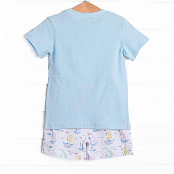 Dock Days Short Set, Blue