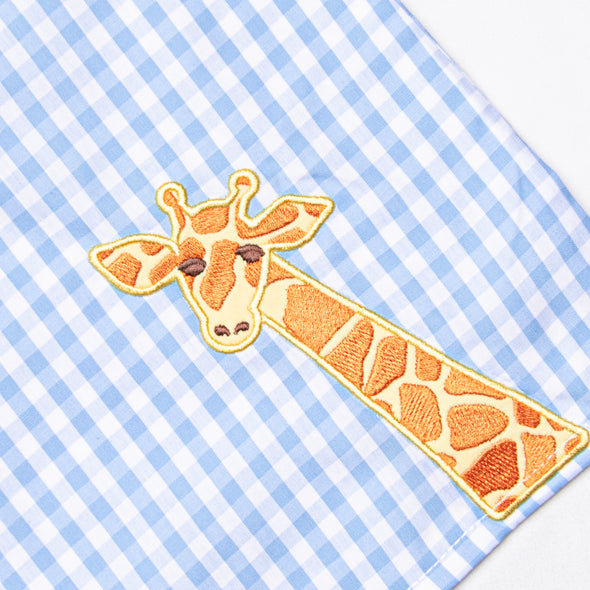 Wildlife Watch Applique Boy Diaper Set, Blue
