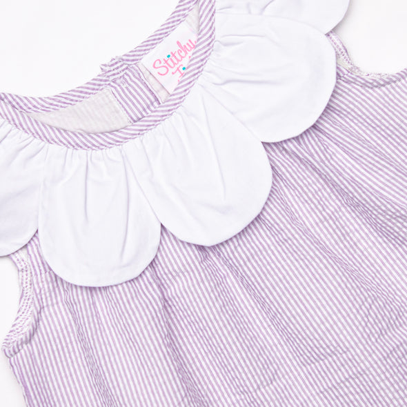 Spring Stripes Bloomer Set, Purple