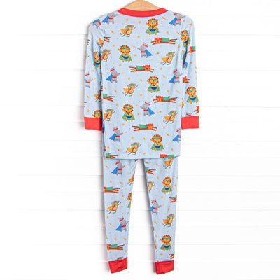 Super Sleepers Bamboo Pajama Set, Blue