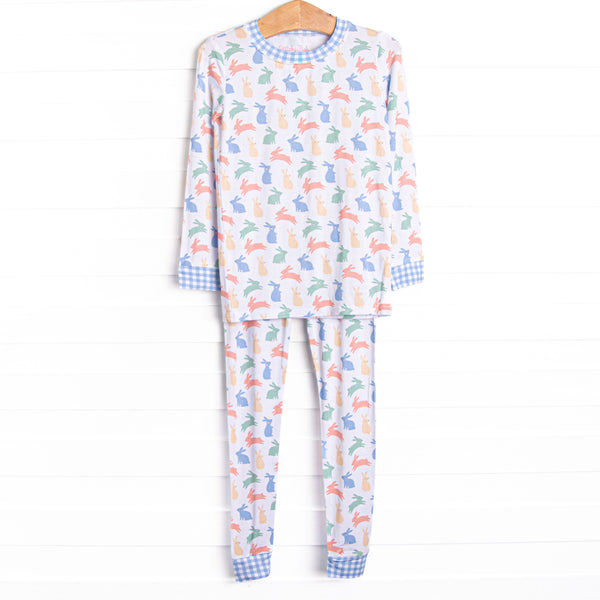 Cottontail Colors Bamboo Pajama Set, Blue