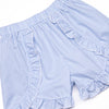 Castle Construction Smocked Ruffle Short Set, Blue