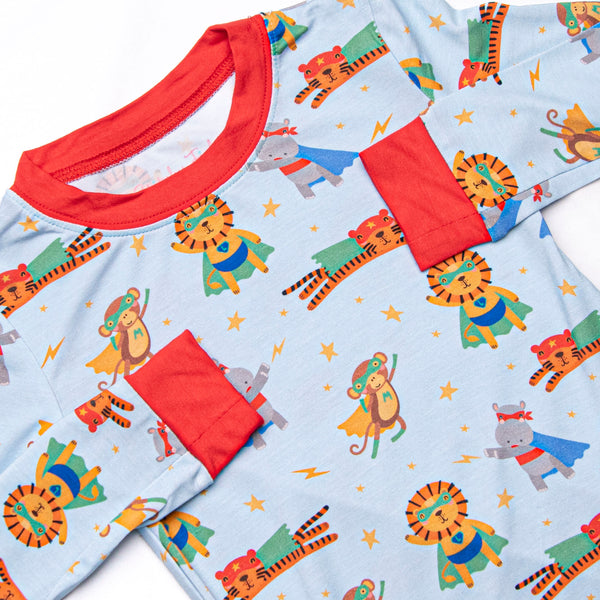 Super Sleepers Bamboo Pajama Set, Blue