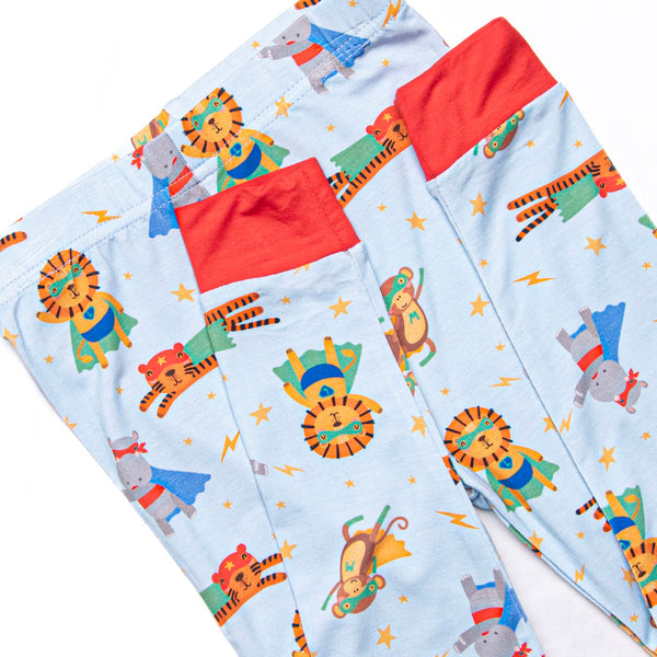 Super Sleepers Bamboo Pajama Set, Blue