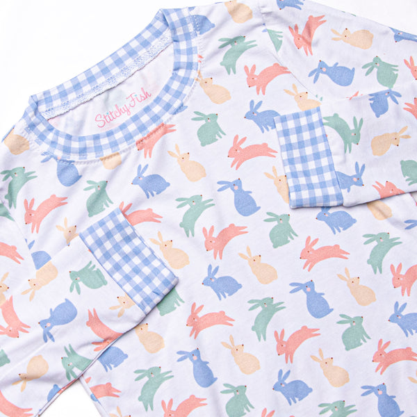 Cottontail Colors Bamboo Pajama Set, Blue