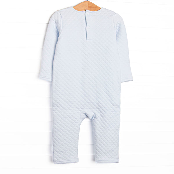 Caden Quilted Romper, Blue