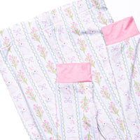 Rabbits and Ribbons Bamboo Pajama Set, Pink