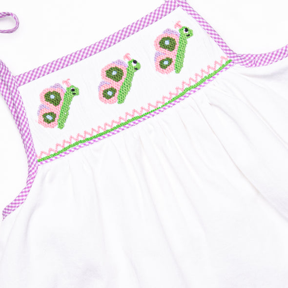 Butterfly Blossom Smocked Bloomer Set, Purple