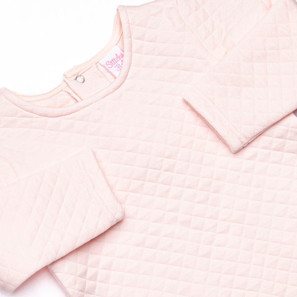 Courtney Quilted Romper, Pink