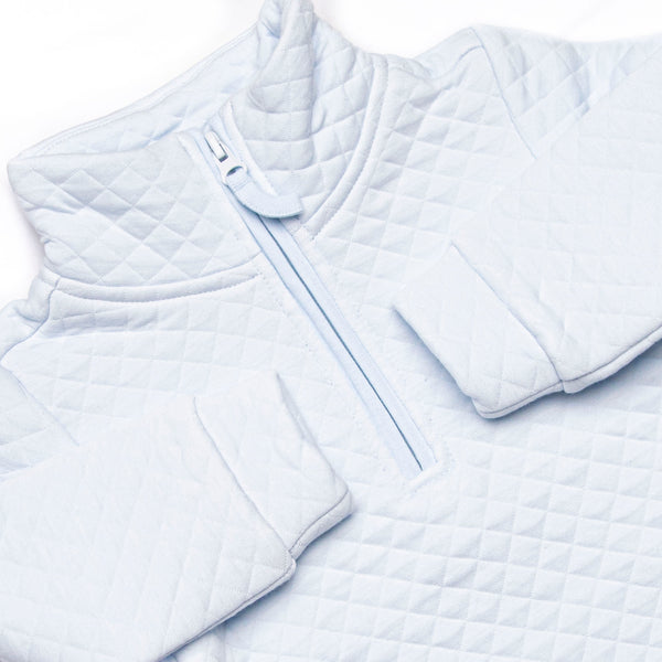 Caden Quilted Pullover, Blue