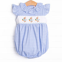 Storytime Snack Smocked Bubble, Blue