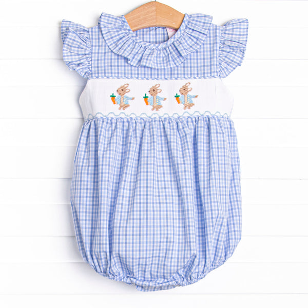 Storytime Snack Smocked Bubble, Blue