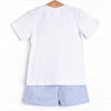 Castle Construction Smocked Short Set, Blue