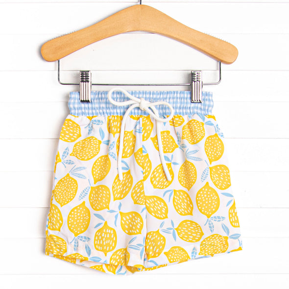 Lakeside Lemonade Swim Trunks, Blue