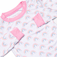 Rainbow Wonders Bamboo Pajama Set, Pink