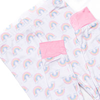 Rainbow Wonders Bamboo Pajama Set, Pink