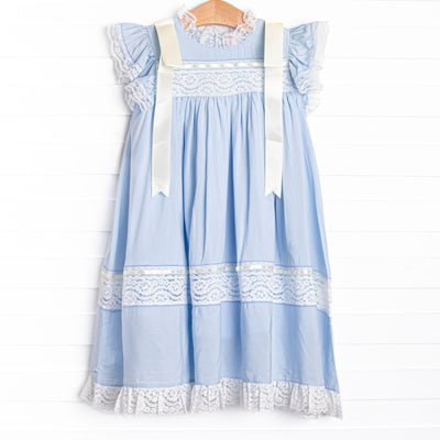 Iris Heirloom Dress, Blue