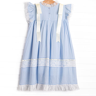 Iris Heirloom Dress, Blue
