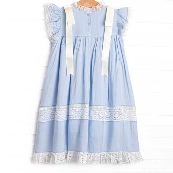 Iris Heirloom Dress, Blue