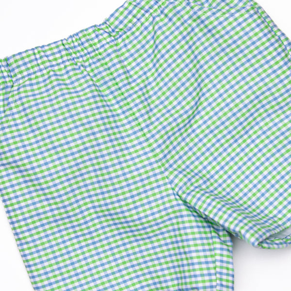 Perfectly Plaid Short Set, Green