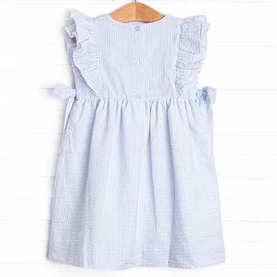 Hundred Acre Honey Applique Side Tie Dress, Blue