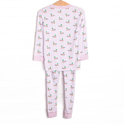 Pondside Picnic Bamboo Pajama Set, Pink