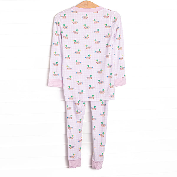 Pondside Picnic Bamboo Pajama Set, Pink