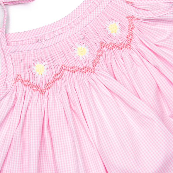 Darling Daisies Smocked Bloomer Set, Pink