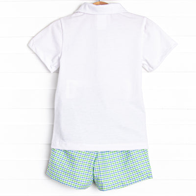 Perfectly Plaid Short Set, Green
