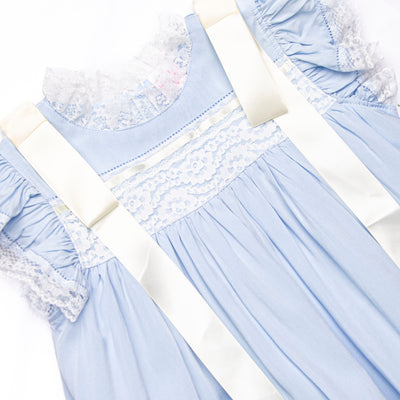 Iris Heirloom Dress, Blue