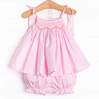 Darling Daisies Smocked Bloomer Set, Pink