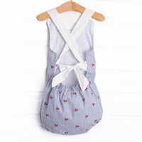 High Flying Flag Embroidered Bubble, Blue