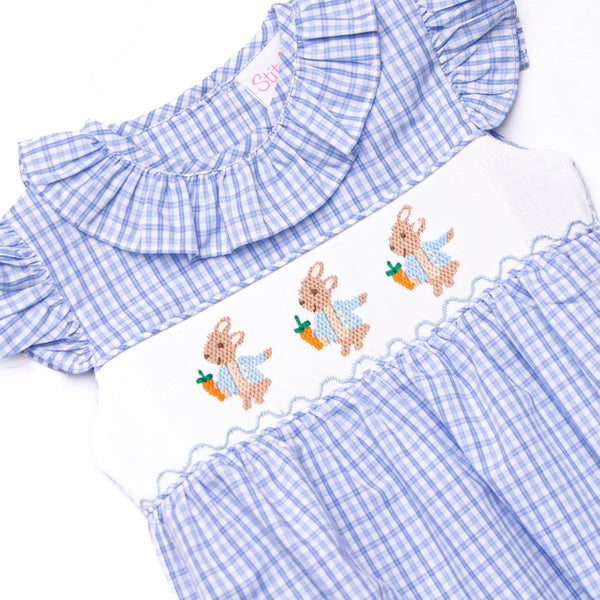 Storytime Snack Smocked Bubble, Blue