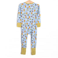 Bedtime Story Safari Bamboo Zippy Pajama, Blue