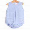 Tatum Diaper Set, Blue Gingham
