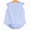 Tatum Diaper Set, Blue Gingham