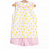 Lemonade Lady Ruffle Short Set, Pink