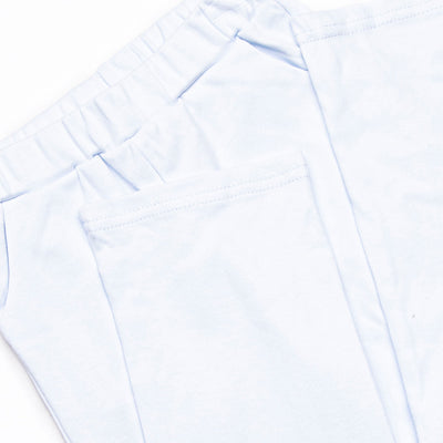 Charles Long Sleeve Pant Set, Pale Blue and Slate Blue Stripe